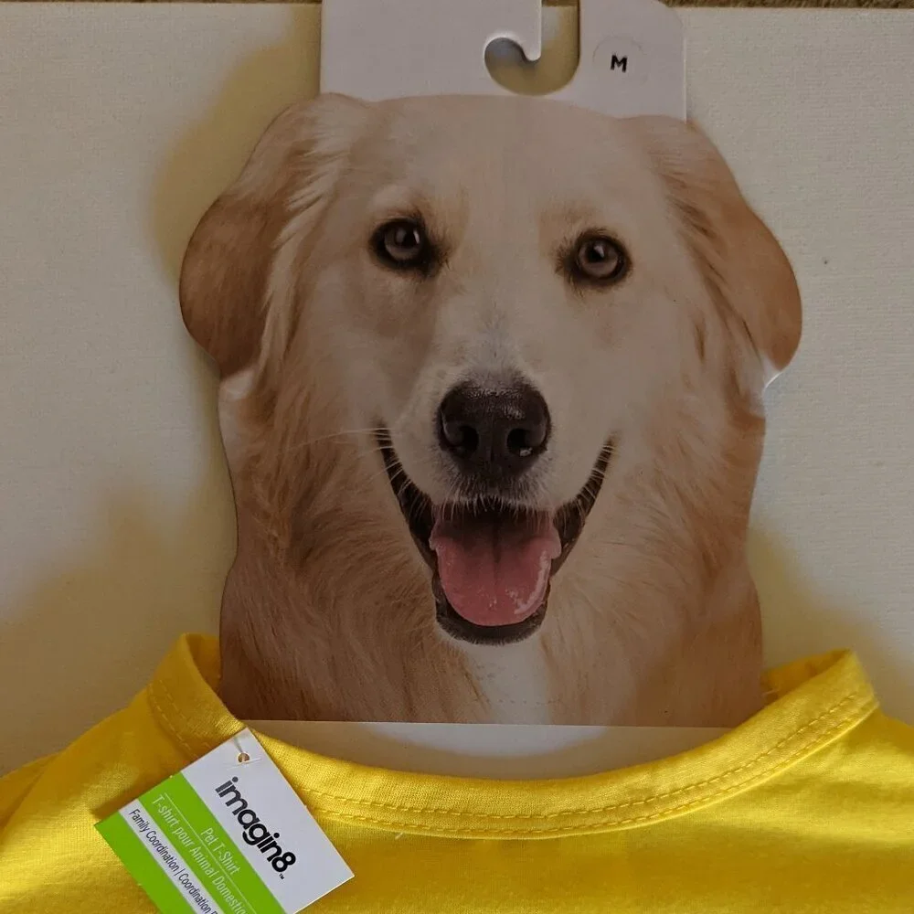 NWT Yellow M Dog T-Shirt Michaels Imagin8 Solid Color Pet Medium Clothes Tee NEW